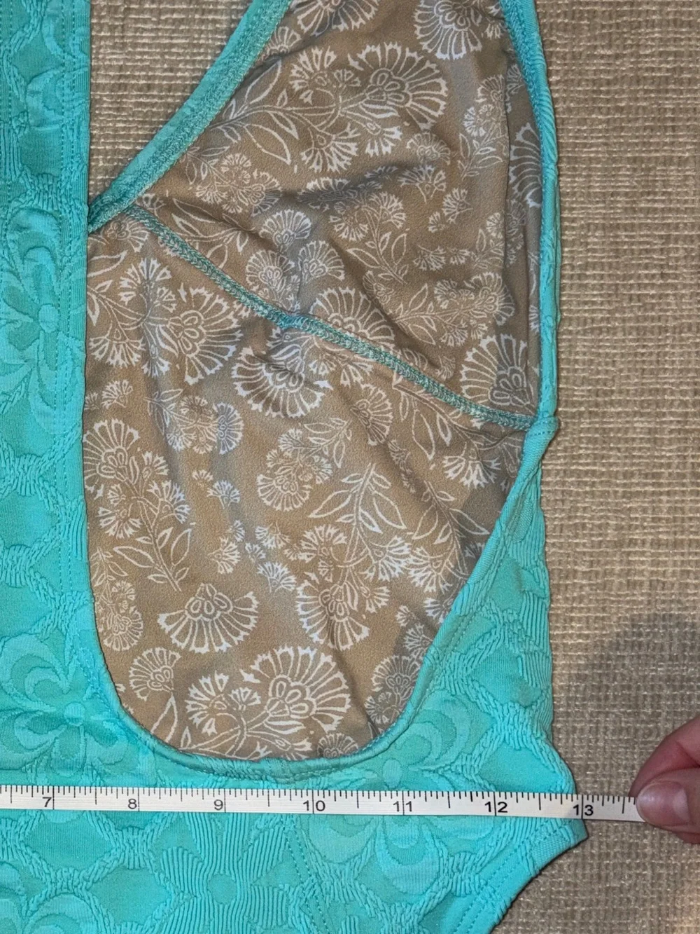 Free People Free-est Rue One Piece Swimsuit High Cut Halter Aqua Blue Medium NEW